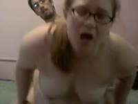 Nerdy whore got pounded by a hot guy's dick